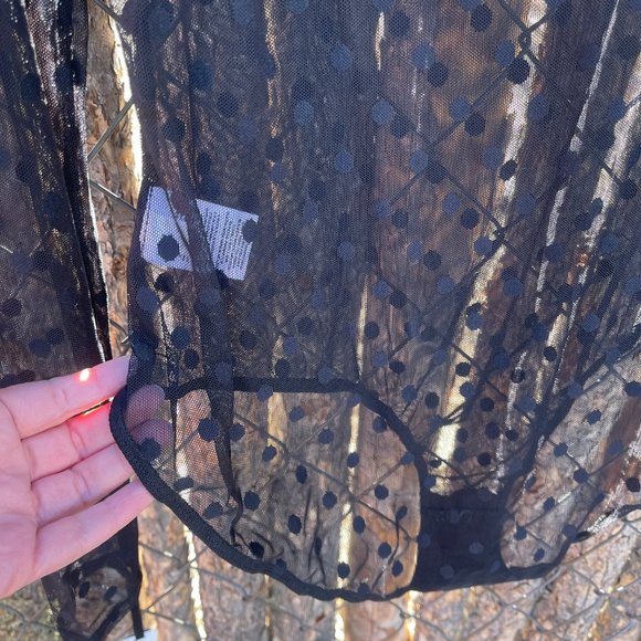 Sheer Polka Dot Bodysuit - Picture 8 of 8